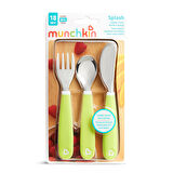 Munchkin Sıçramayı Engelleyici Çocuk Çatal Bıçak Takımı,18ay+ 3 Set, Çatal / Bıçak / Kaşık Yeşil